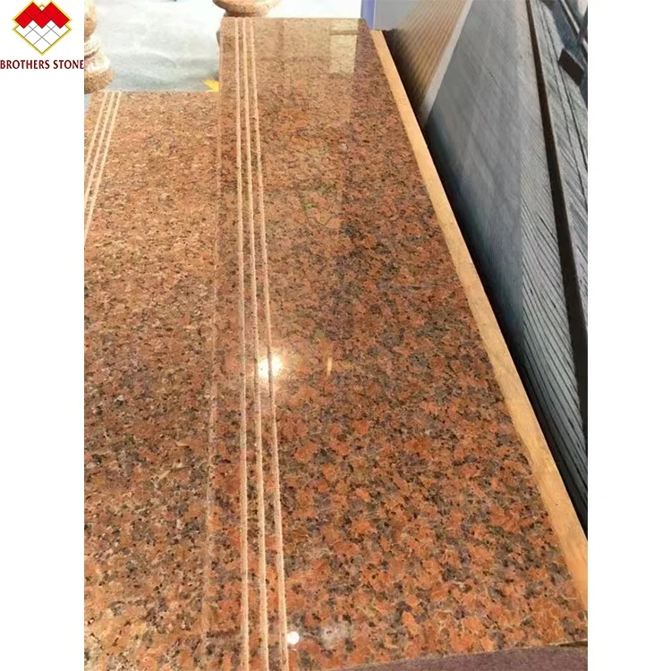 Hot selling China Cheap Red Color Granite Floor Tiles Polished Leaf G652 Granite Stone Maple Red Granite