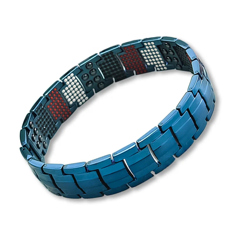 
Healthcare Jewelry Magnet Energy Stone Womens Men Black Bio Magnetic Healthcare Fashion Bracelet 