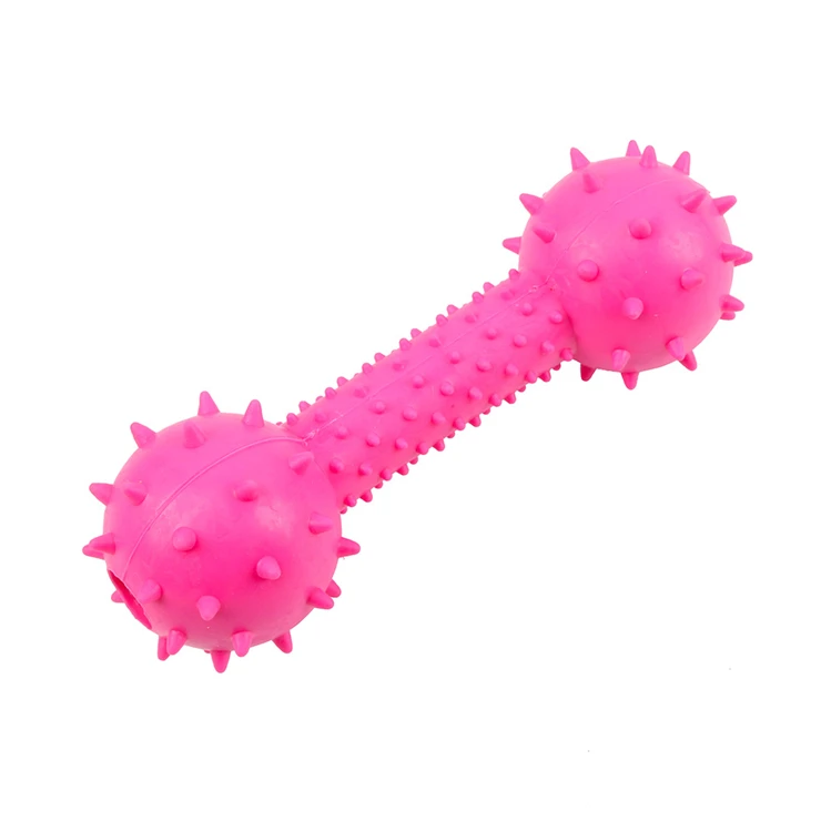 Hot Sale TPR Rubber Pet Dumbbell Chew Toy Sustainable Intelligence Training and Teeth Cleaning Dog Toy