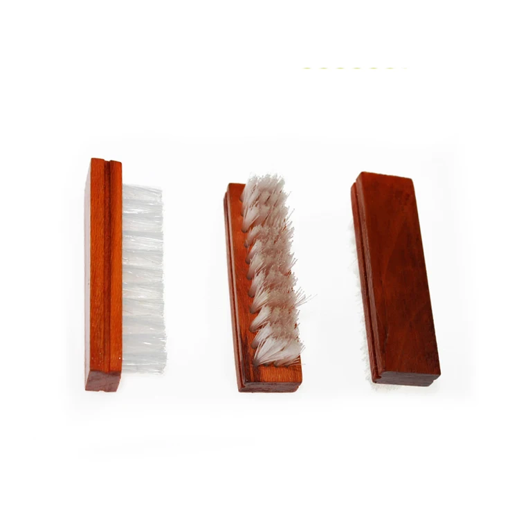 Double Sided Shoe Care Dauber Animal Hair Shoe Brush 100% Natural Custom Design Durable Wooden Brush Horse Hair Woodsons Kingway