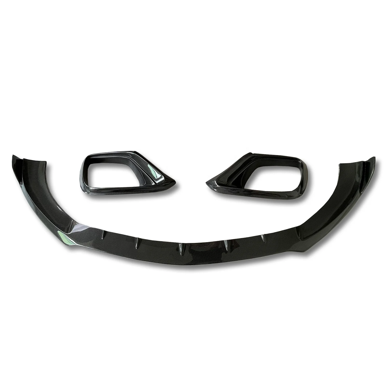 High Quality Bra bus-Style Carbon Fiber Rear Diffuser Exhaust Tips Front Lip Vent Spoiler For E-Class W213 E63