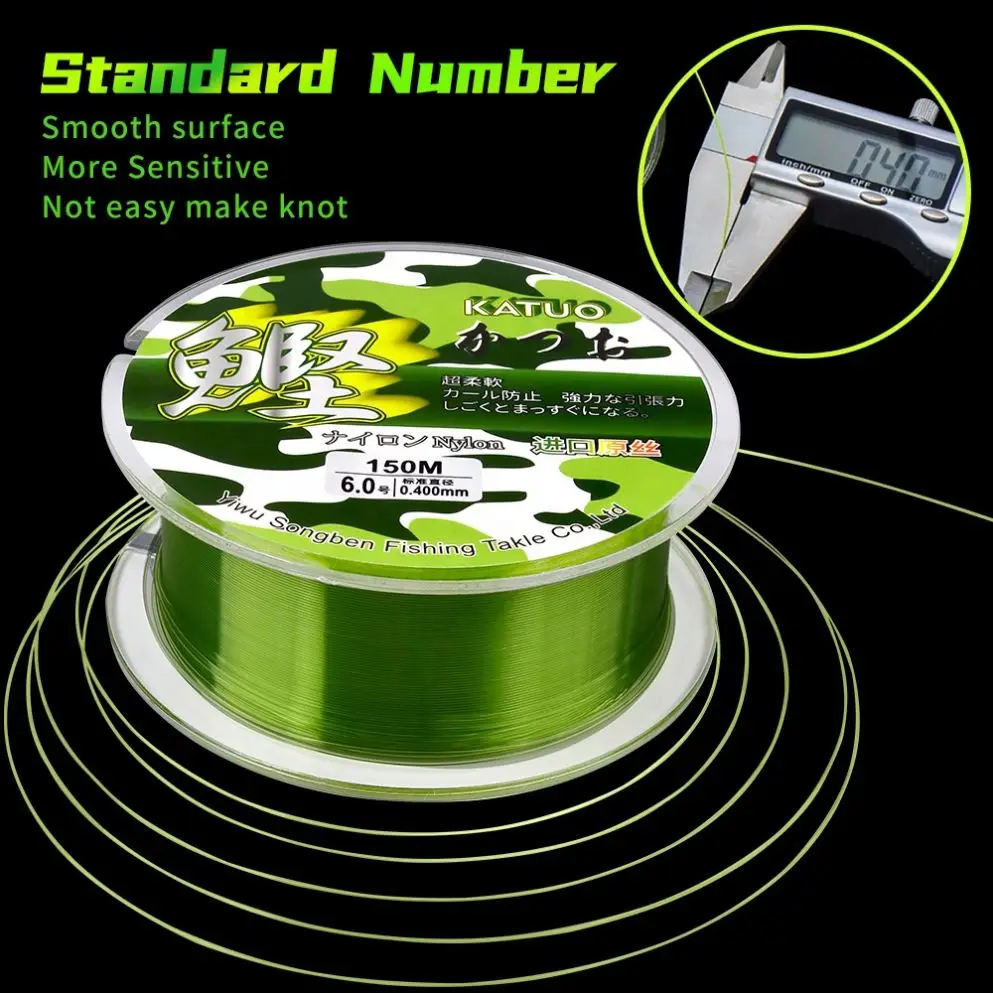 Topline Monofilament Nylon Fishing Line Super Strong Durable High-Density Fiber Nylon Line Leader Fishing Wire