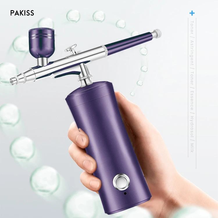 Pakiss Factory direct sales professional hand held oxygen small bubble face sprayer Airbrush Oxygen Injection