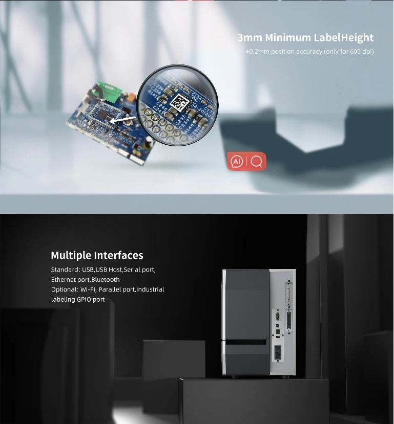 HPRT 4 Inch IK4  203dpi 300dpi 600dpi RFID Industrial Grade Thermal Transfer Barcode Label Printer