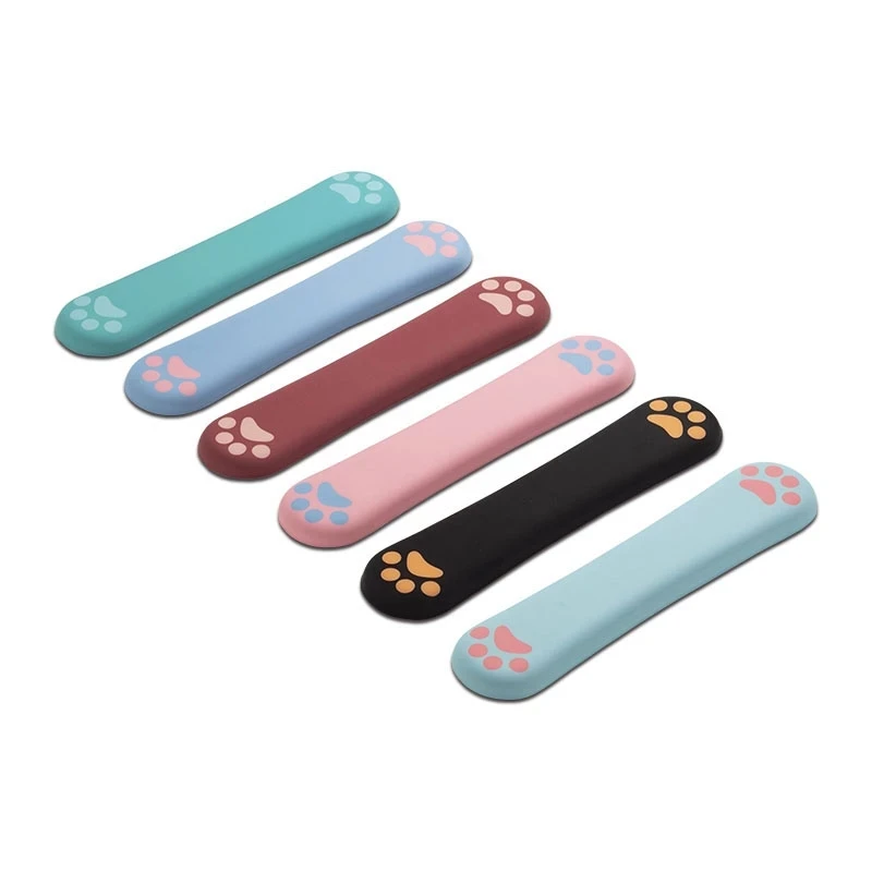 Ergonomic cat paw cartoon silicone wrist rest pad non-slip memory foam hand rest