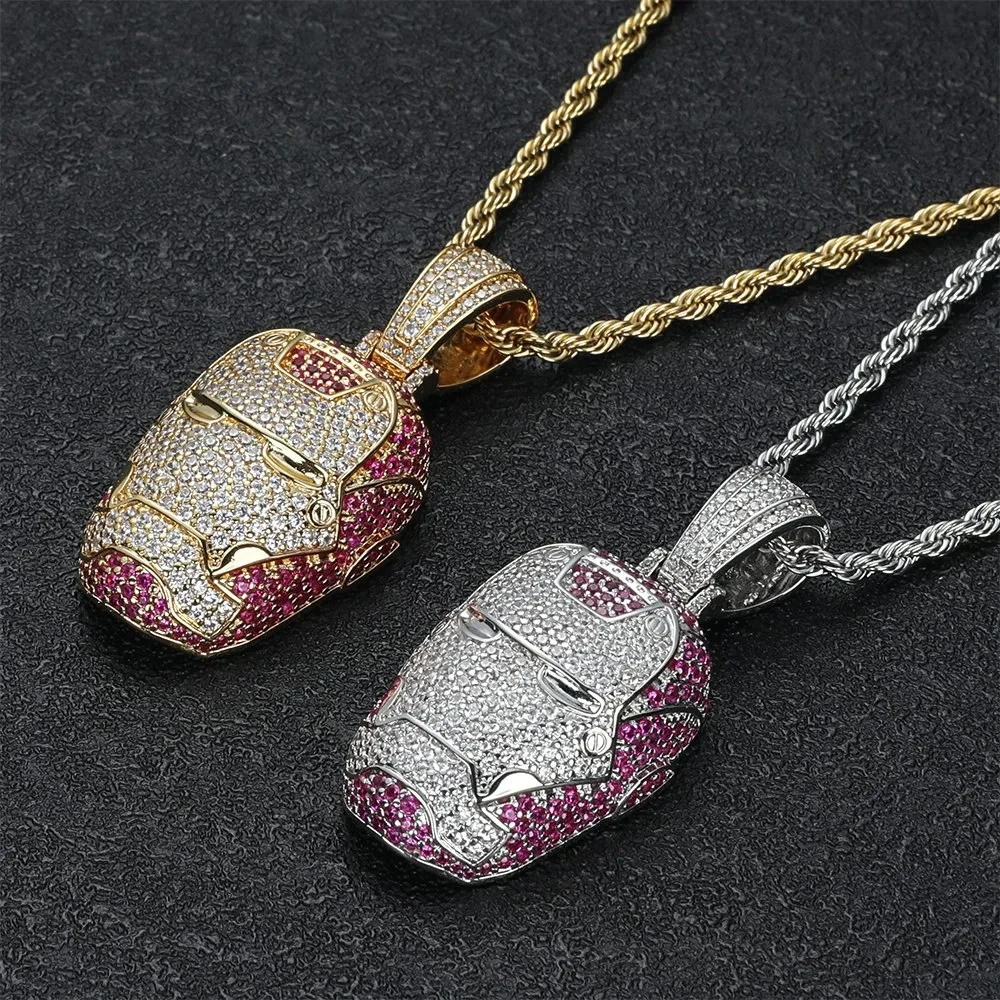 Fashion Hiphop Jewelry  Chain Cubic Zirconia With  Clasp Custom  Necklace Pendant