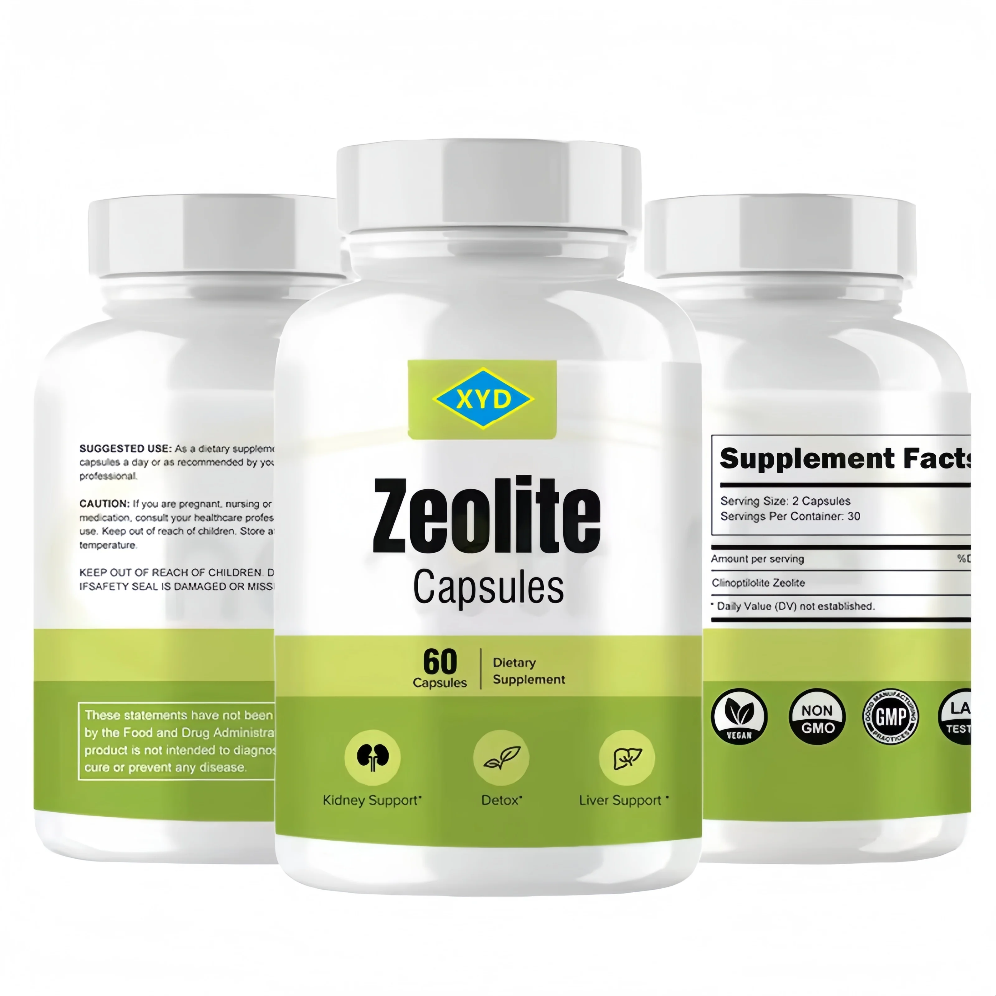 OEM Private Label Heavy Metal Detox Clinoptilolite Zeolite Powder 500mg Activated Zeolite Capsule