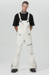 Custom Professional Unisex Windproof Waterproof  Ski Suspender Trousers Snow Bib Pants