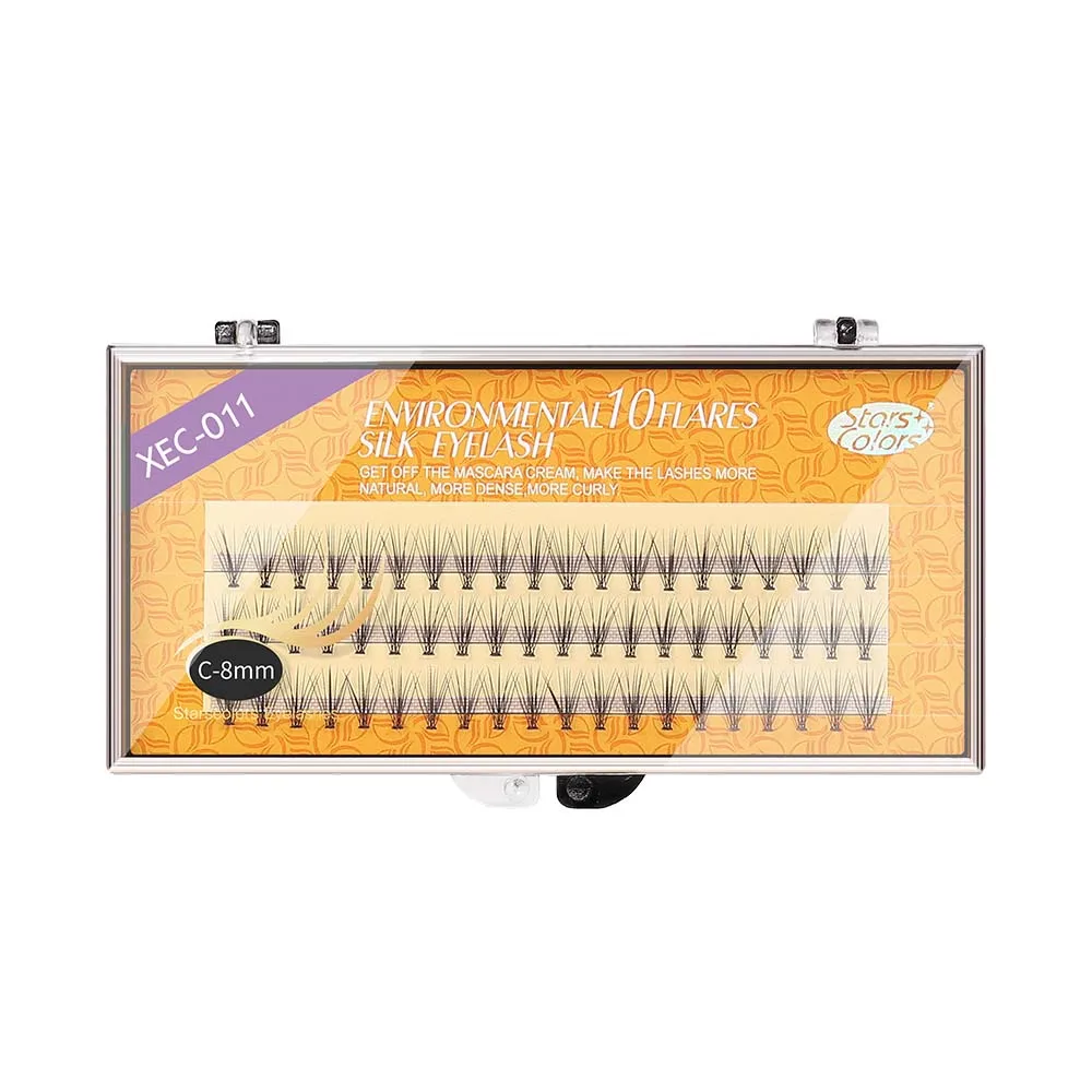 3 rows Pre made 10D VOLUME 6d eyelash extension 10d C curl Graft False Eyelashes