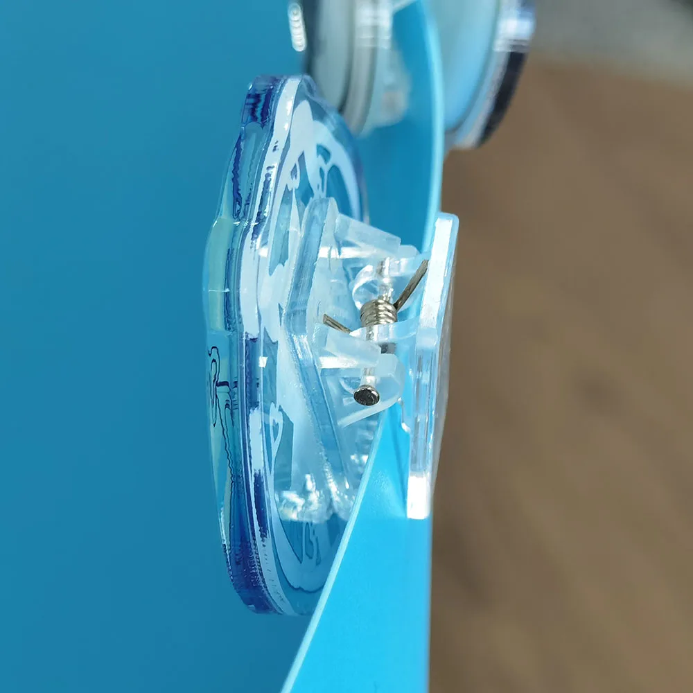 Custom design creative plastic paper clip anime acrylic clip for office school stationery