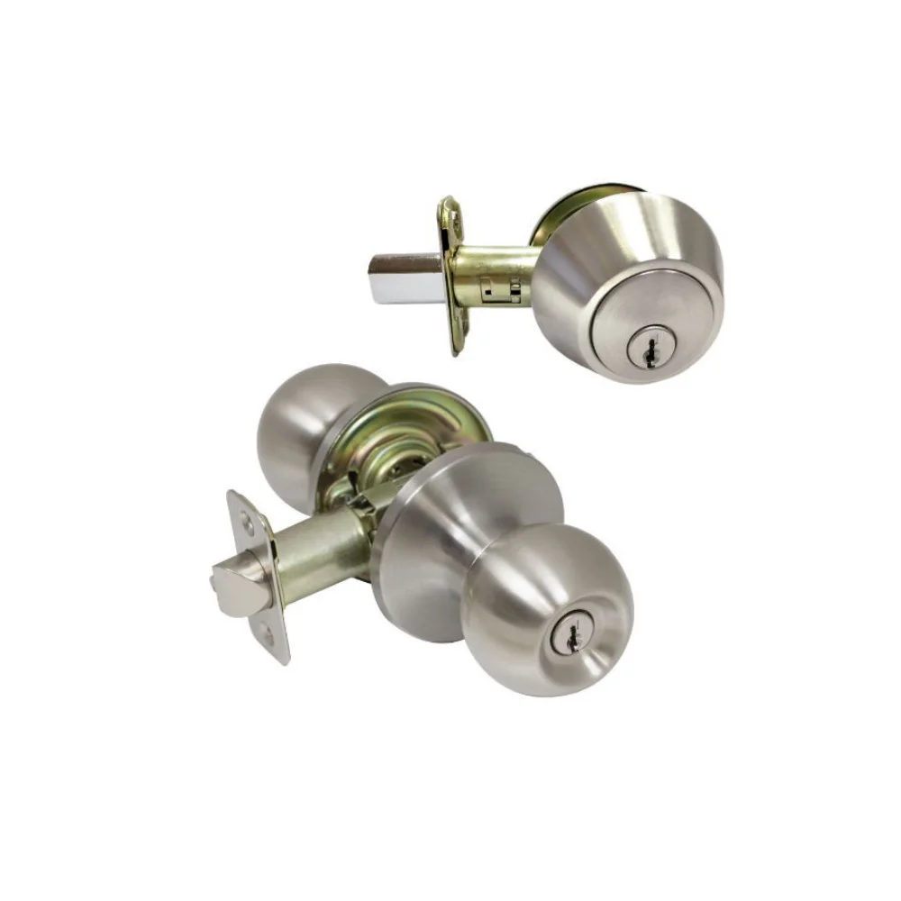 
Stainless Steel tubular knob & single deadbolt combination door locks lockset 