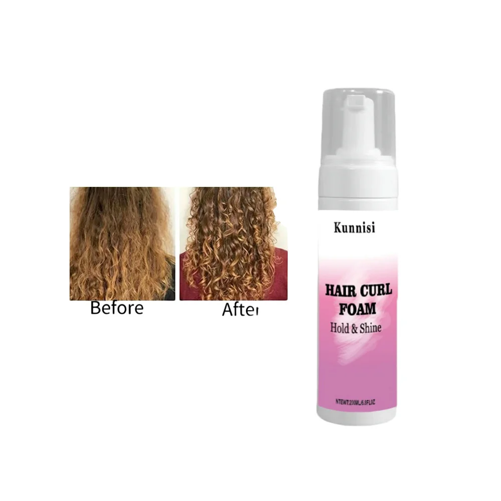 Coconut Curly Mousse Private Label Natural Shea Butter Hair Mousse foam Curly Mousse