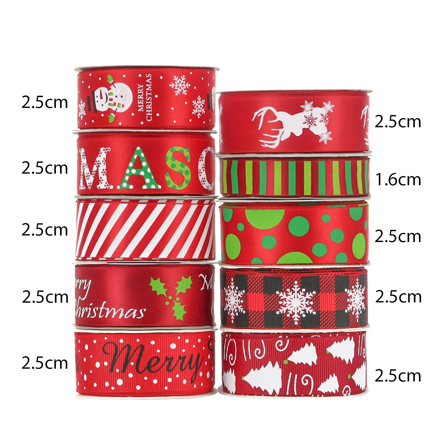 Midi Factory Stock New Merry Christmas Ink Gold Foil Printed Gift Ribbon For Gift Package Bows Christmas Party Decorative