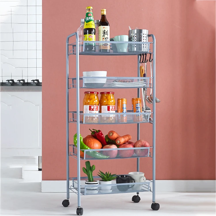 
Hot Sell Metal Bathroom Kitchen Storage Trolley Cart 