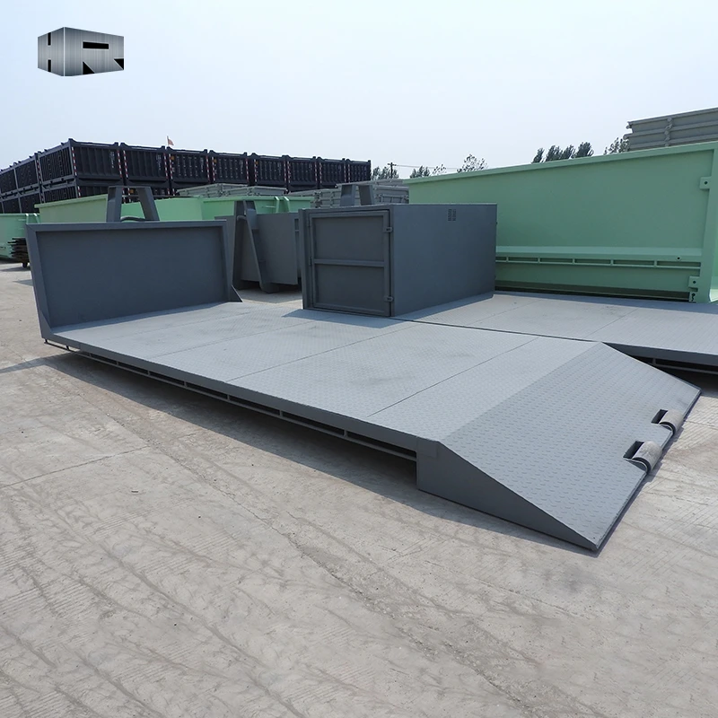 Skip container hook lift flatbed roll on roll off bin for transporting goods