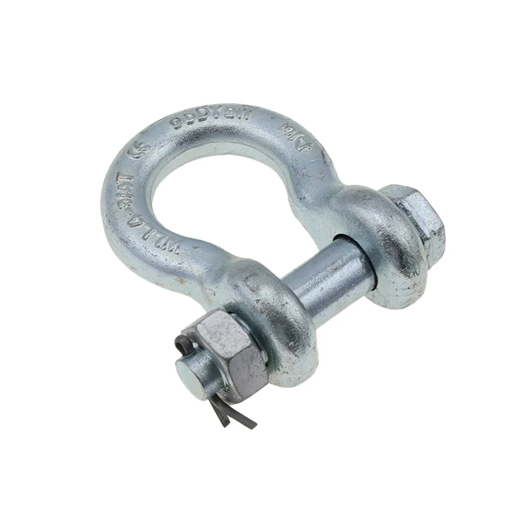 US Type G2130 Drop Forged Galvanized Bolt Type Safety Anchor Bow Shackle