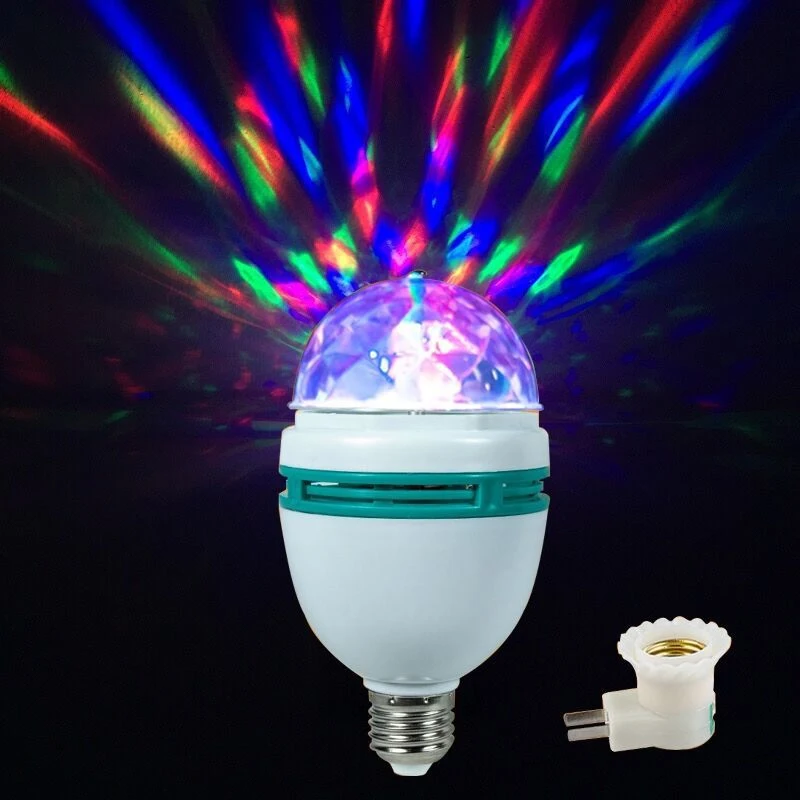 E27 LED RGB Lamp 9W 6W Bulb Magic Color Projector Auto Rotating Stage Light AC85-265V 220V 110V For Holiday Party Bar KTV Disco