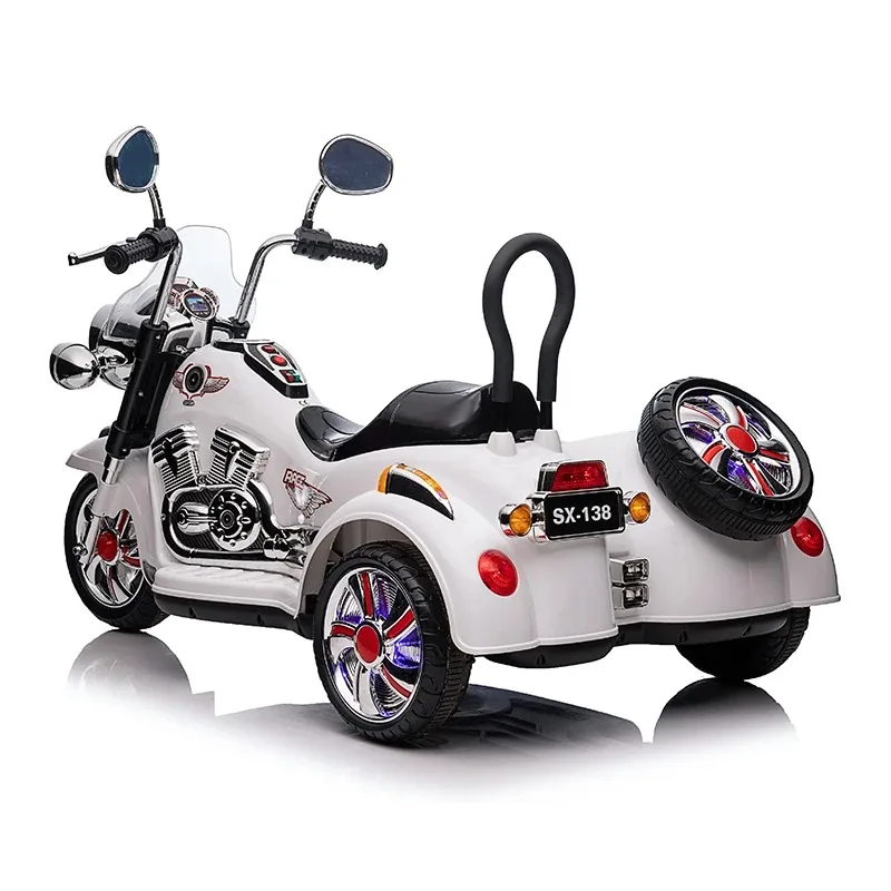 Istaride 12v Baby Ride On Car Bike Toy Three Wheels Motorbike Kids Electric Car 2 Seater Motorcycle For Kids
