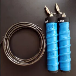 Самоблокирующаяся Нескользящая поглощающая пот веревка из ПВХ для спортзала, фитнеса, бега для прыжков, Утяжеленная Скакалка