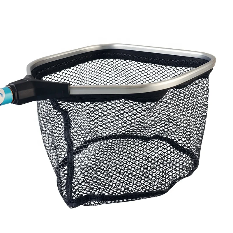 Palmer 72cm 248g Aluminum Landing Net Fishing EVA Handle Fly Hook Anti-hanged Rubber