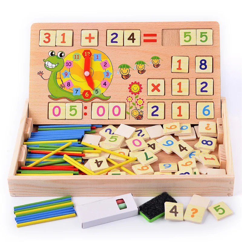 2024 hot sell Montessori Number Calculation Kids Interactive Toys Educational Children Puzzle Wooden Toy Wholesale