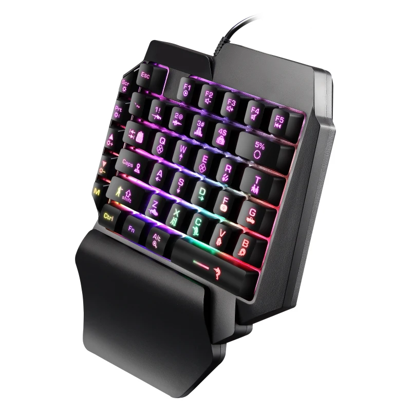 Factory wholesale F6 RGB Full Color Mechanical Keyboard 39keys for promotion