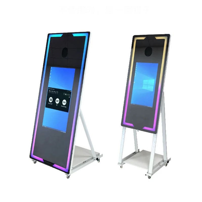 22 Inch Touch Screen Camera PhotoBooth Mirror Wedding Photo Booth 45inch Touch Screen Magic Mirror Photo Booth
