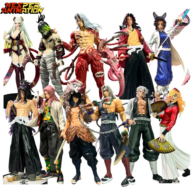 2023 30-32cm 11.82inches Demon Slayer  Kokushibou  Kimetsu No Yaiba Muzan Kibutsuj Tengen Tsugikuni Yoriichi Anime Action Figure