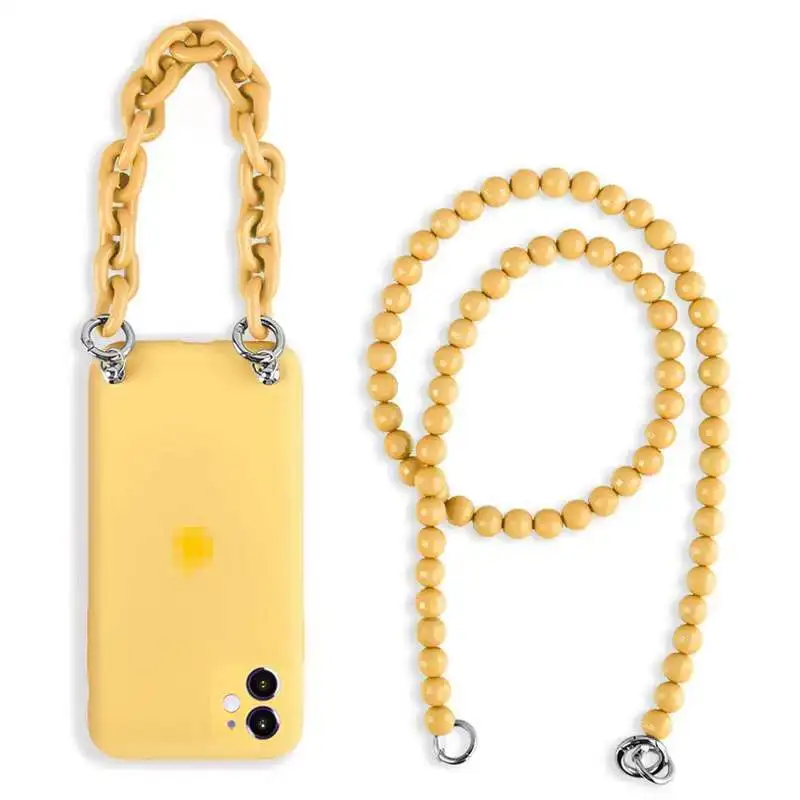 Mobile phone DIY chain Acrylic Phone Case Lanyard Universal Cell Phone Wrist Strap chain