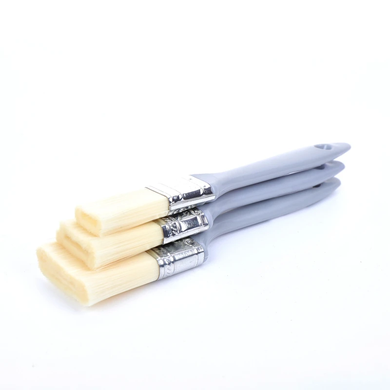 white hair gray plastic handle paint brush from China  Paint Brush for  Traditional House Painting