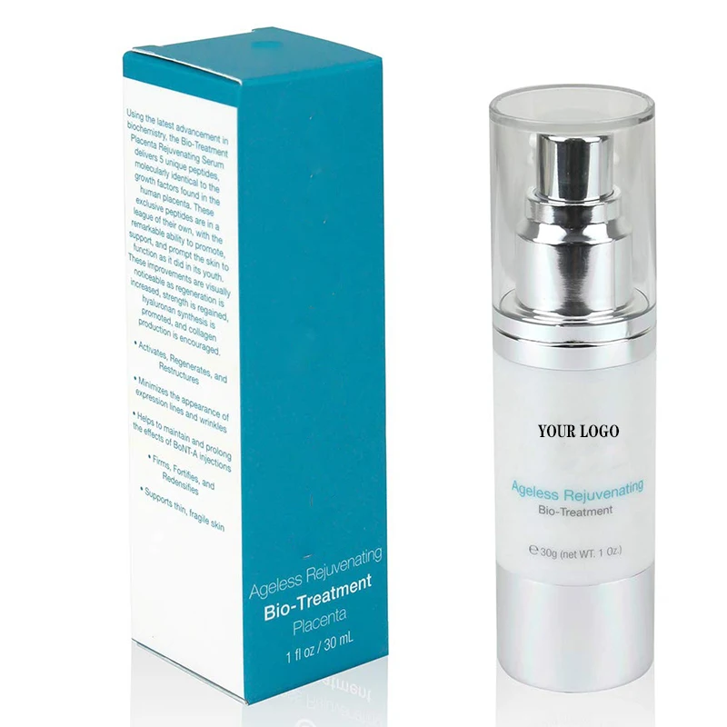 Private Label 30ml High-end Anti Aging Essence Reduce Lines Lightening Rejuvenating BIO Placenta Face Serum For Sensitive Skin