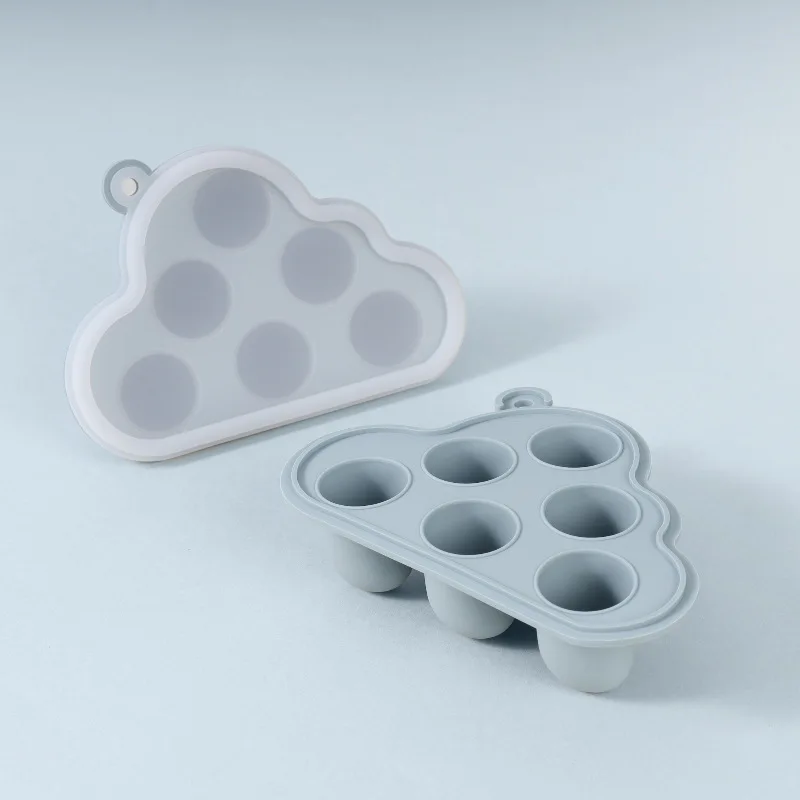 BPA Free Baby Infant Toddler Feeder Silicone Ice Tray with Lid Breast Milk Teething Popsicle Mold