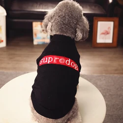 Fashion brand pet dog sweater knitted plush warm puppy cat dog winter clothes