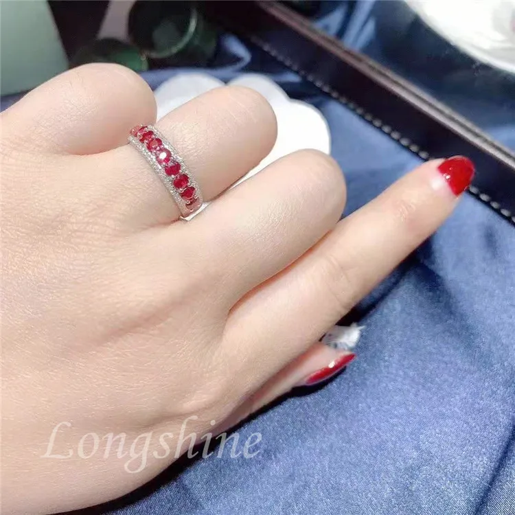 Luxury and Exquisite Solid Gold Gemstone Jewelry Natural Diamond and Ruby 18K Gold Ring
