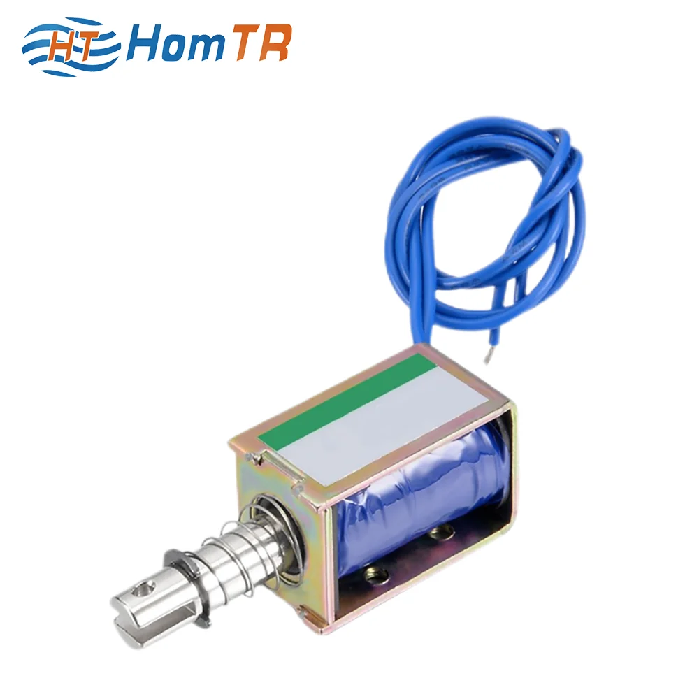 HomTR 24v dc electromagnet linear push pull solenoid coil Gaming Auto Machine Plunger