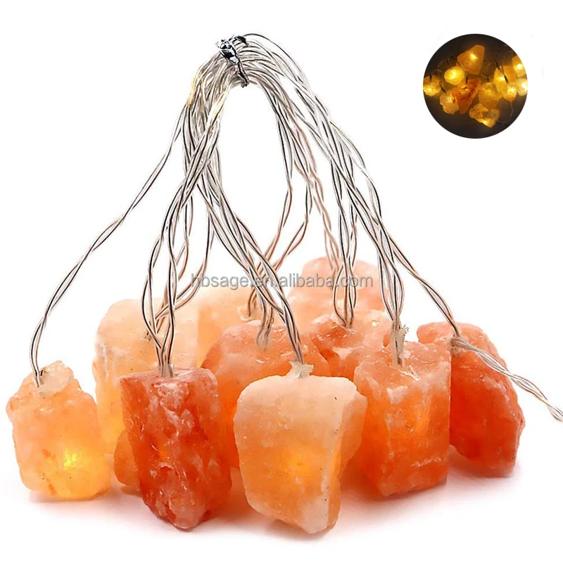 Himalyan salt string light /Christmas decorative string Salt Lamps with Natural Salt Chunks
