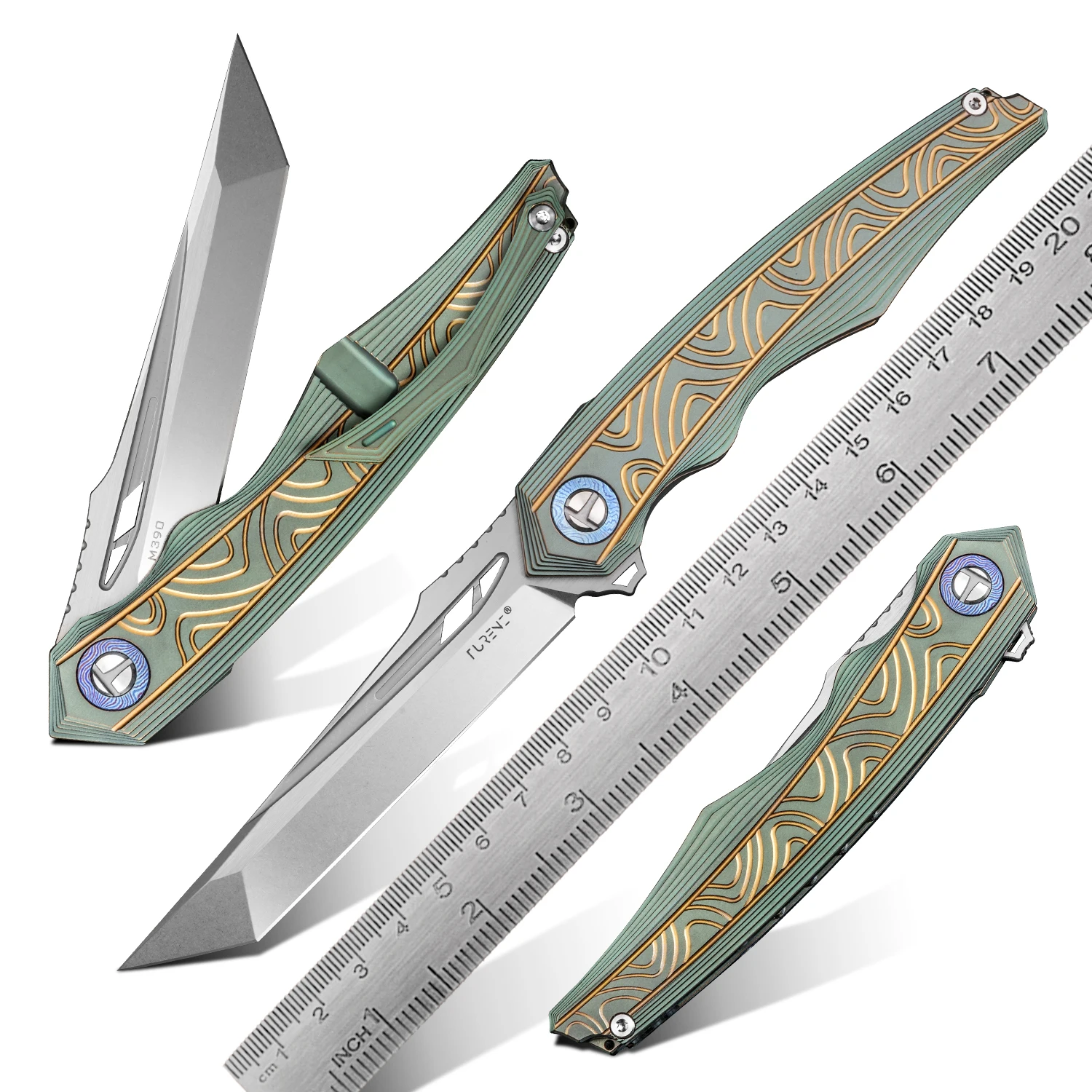 High hardness and high quality m390 powder steel pocket folding knife outdoor survival camping self defense EDC knife