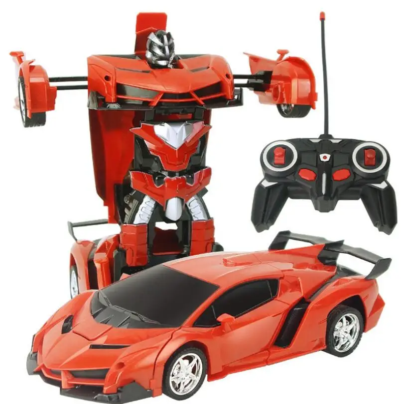 Масштаб 1:18 игрушечный трансформатор автомобиль с дистанционным управлением трансформация игрушка