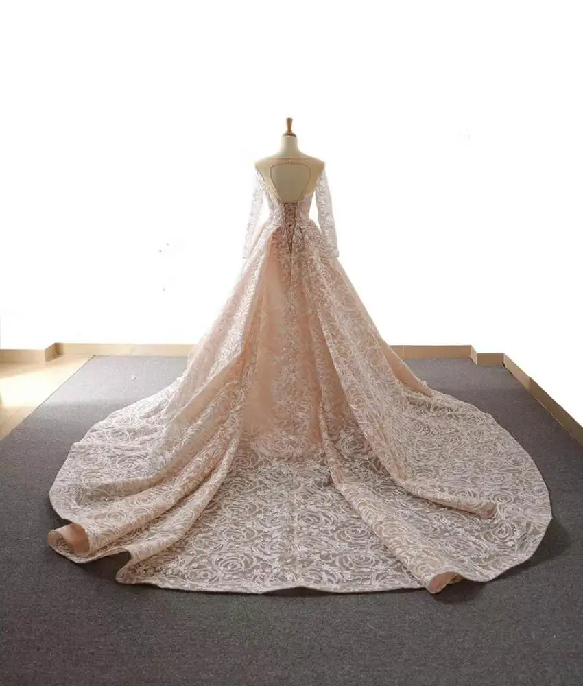 RSM66617 Jancember real elegant hot selling long sleeves long suzhou evening dress fish cut prom dress