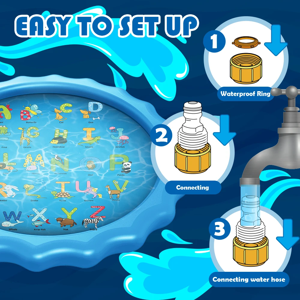 170cm/67 Inch  Kid Outdoor Large Inflatable Play Swiming Paddling Plastic Kid Pool