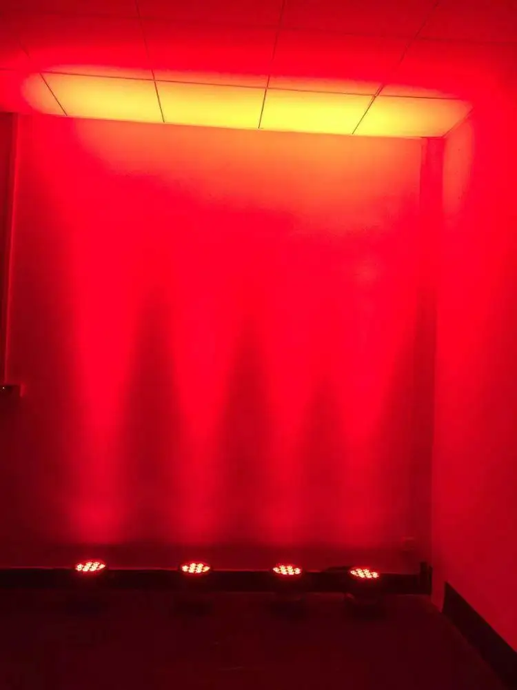 Winlite ce rohs led stage lights ip65 12x18w 6in1 battery wireless powered led flat par light