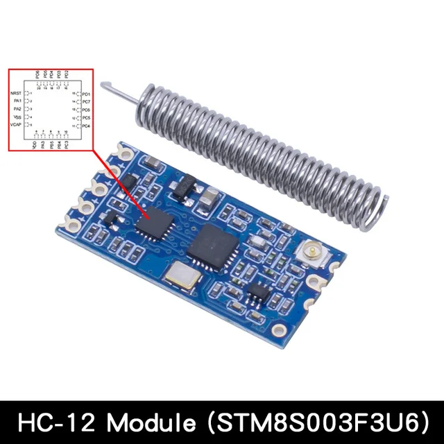 HC-12 SI4463 Wireless Microcontroller Serial, 433 Long-Range, 1000M With Antenna For bt