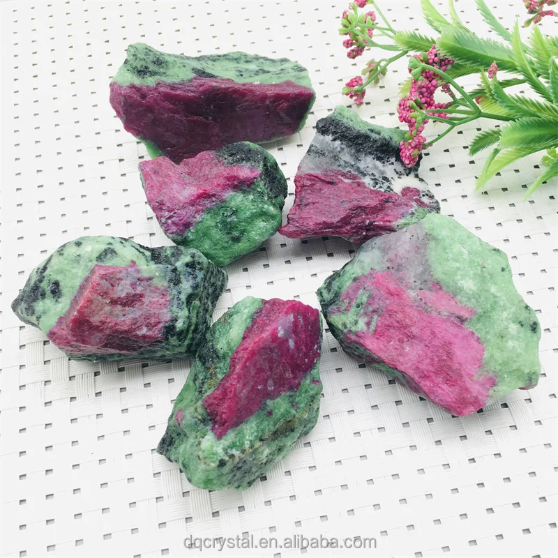 Wholesale natural Crystal high quality ruby zoisite raw stone healing crystal quartz ruby rough gemstone crafts