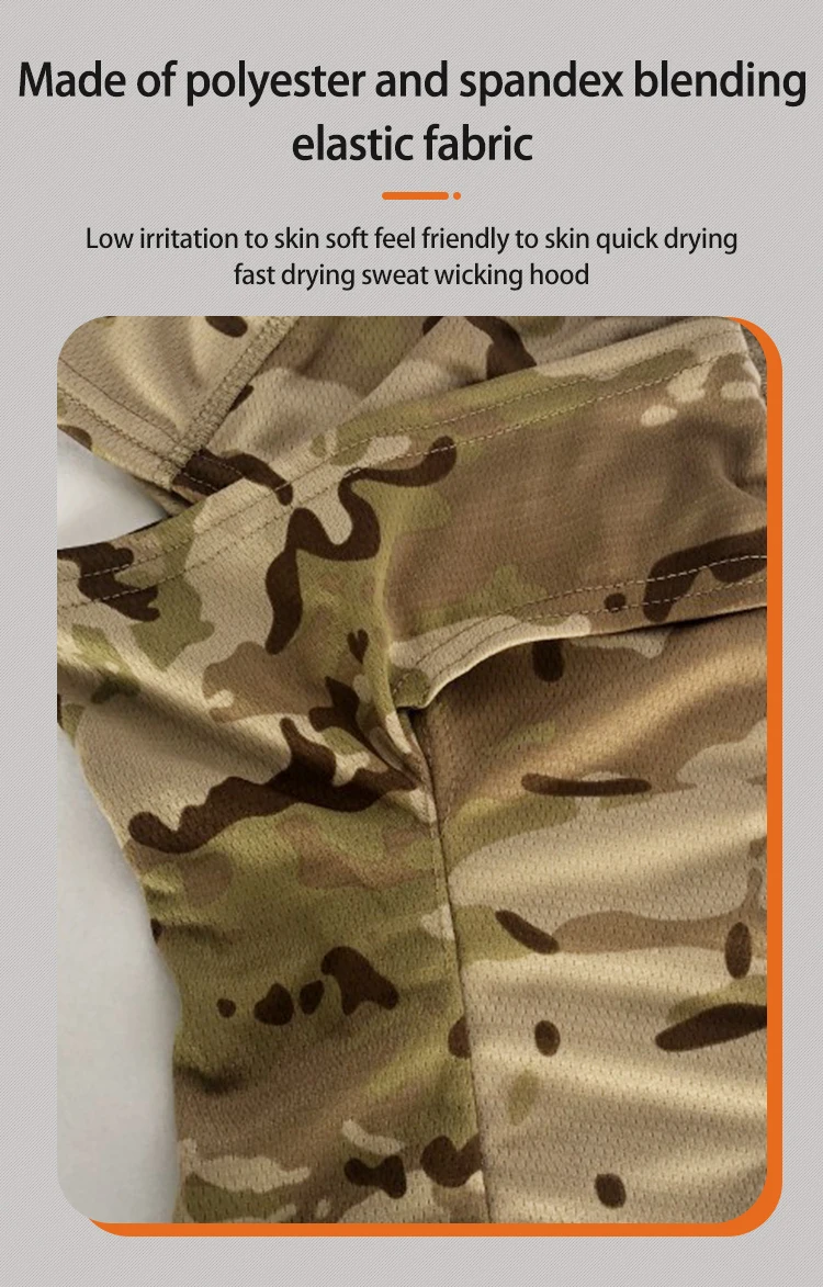 Stock Camouflage Face Mask One Hole Breathable Balaclava Outdoor Sports Climbing Windproof Caps