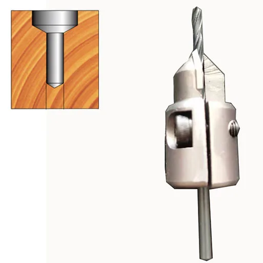 Tideway TCT Tungsten Carbide Dill Bit 3mm-7mm annular cutter Countersink Bit For woodworking