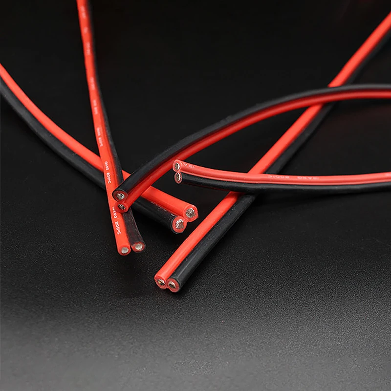 Pure Copper Red And Black Double Parallel Cable Led Light With Dc Power Supply Red And Black Double Cable Wire For Led Light