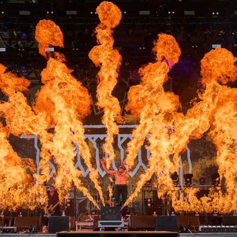 210 Degree Fire Flame Machine DMX Fireworks Machine Stage Effect Moving Head Fire Flame Machine for Stage Music Festival Events