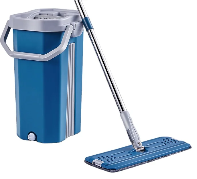 Bathroom Cleaning Products Wet and Dry Microfiber Flat Floor Cleaning Mops With Bucket