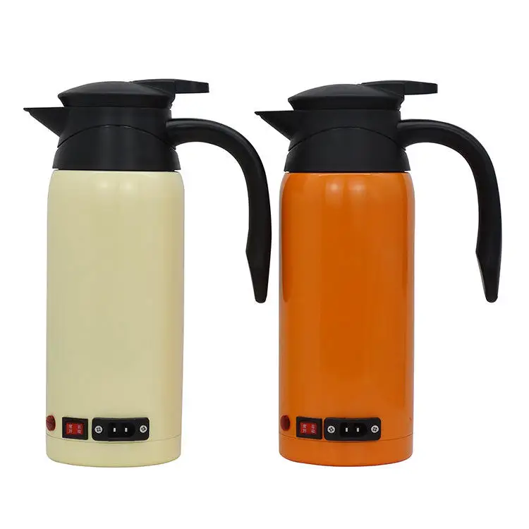 800ml Hot Sale Electric Heated Travel Coffee Cup 24v Heating Kettle Smart Car Dc12v