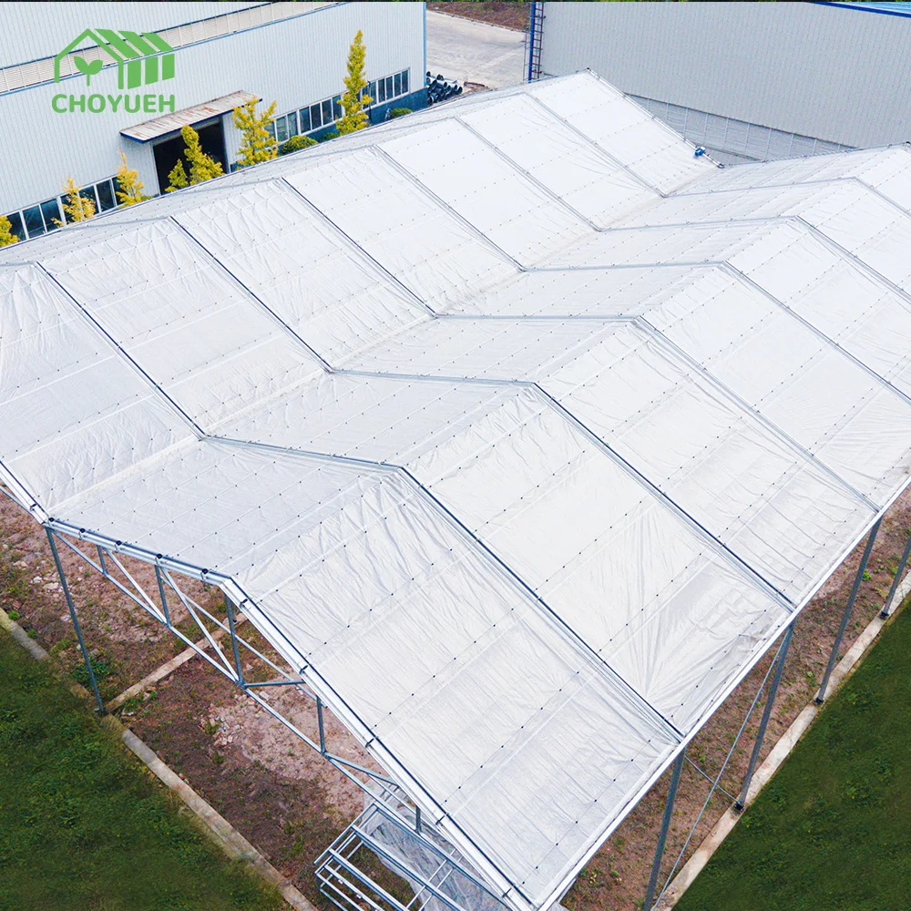 A-Frame Retractable Roof Nursery Greenhouse For Agriculture Full Open Retractable Film Greenhouse With Light Dep System